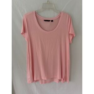 H by Halston Women's Pink Short Sleeve Scoop Neck Tunic Top Size M‎